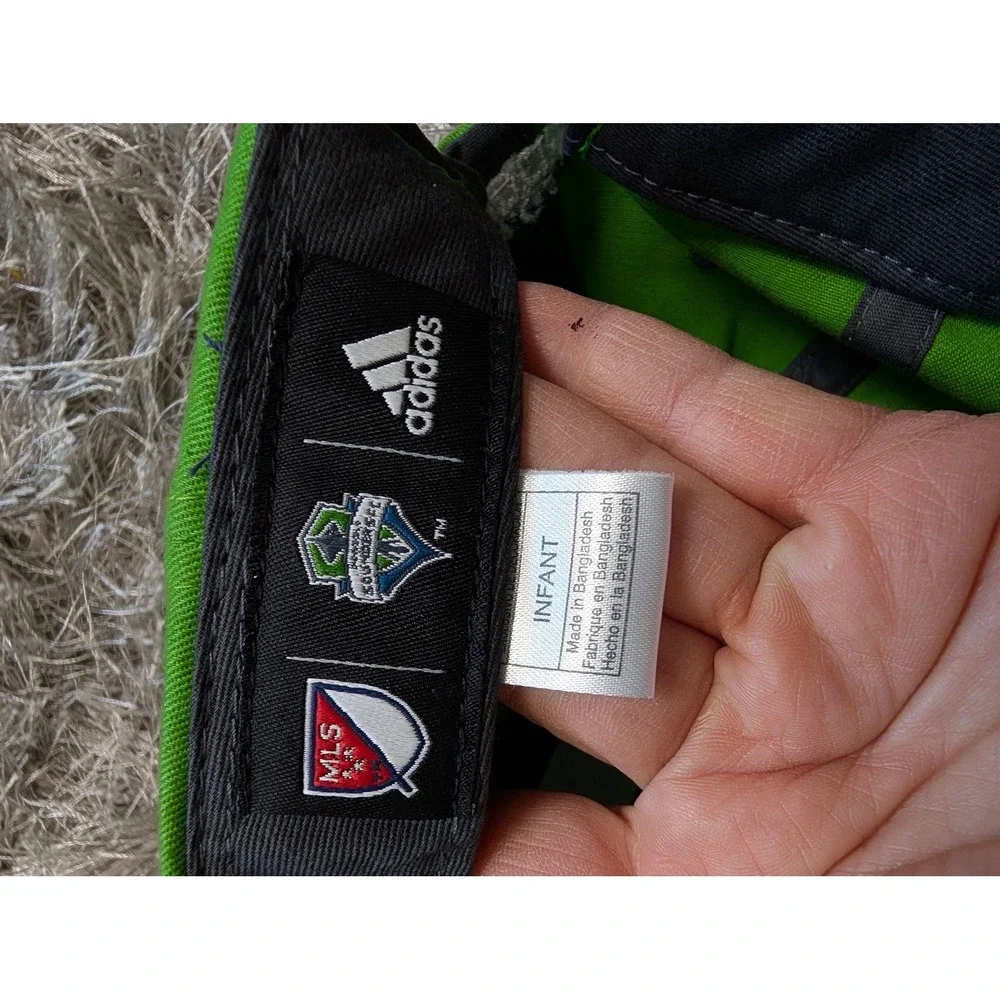 Seattle Sounders FC Adidas Infant Snapback Hat Green Gray MLS Soccer‎ Cap